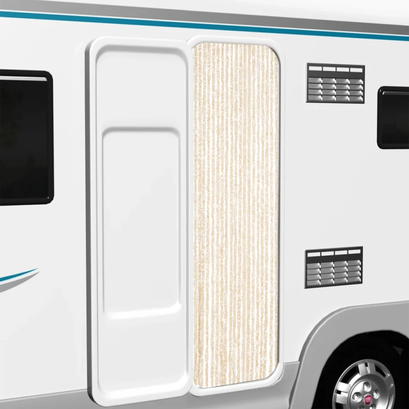 vidaXL kukaiņu aizkars, bēšs un balts, 56x200 cm, šenils