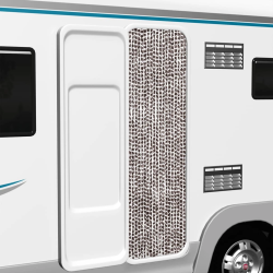 vidaXL kukaiņu aizkars, brūns un balts, 56x200 cm, šenils