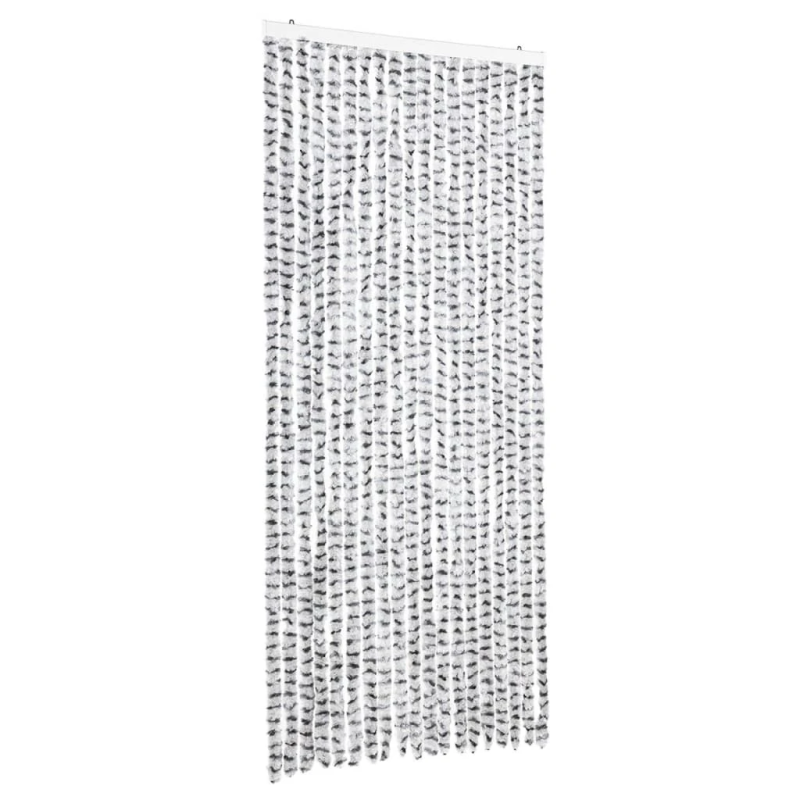 vidaXL kukaiņu aizkars, gaiši pelēks un tumši pelēks, 56x200 cm