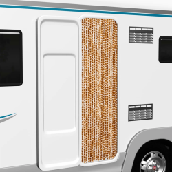 vidaXL kukaiņu aizkars, dzeltenbrūns un balts, 56x200 cm, šenils