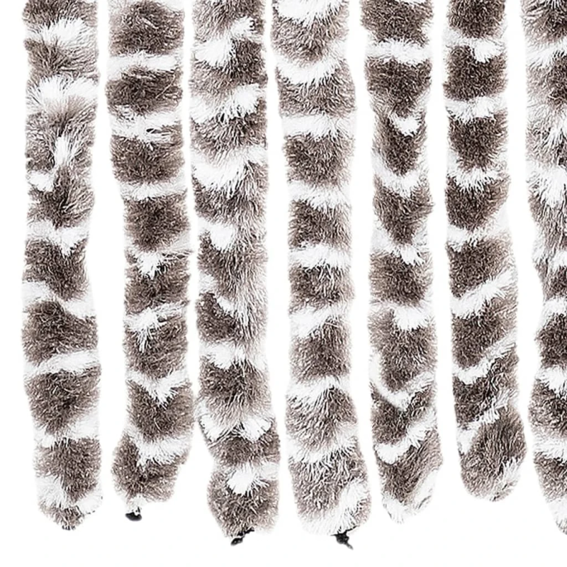 vidaXL kukaiņu aizkars, pelēkbrūns un balts, 100x200 cm, šenils