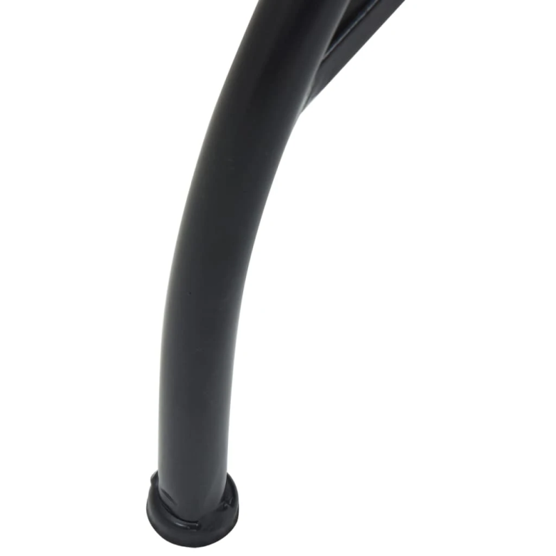 vidaXL mozaīkas bistro galds, DIA50x70 cm, melns ar baltu, keramika