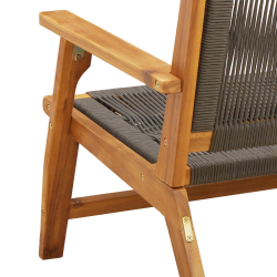 vidaXL Dārza mēbeles 2 pcs Pelēka 67 x 76 x 73 cm Cietā akācijas koks