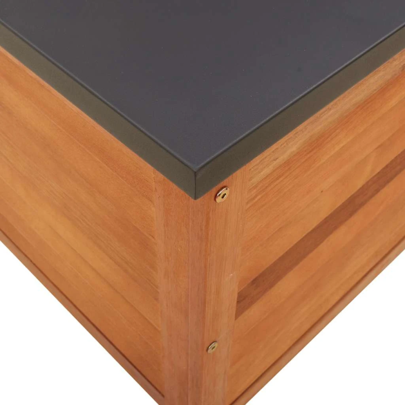 vidaXL dārza uzglabāšanas kaste, 60x50x55 cm, eikalipta masīvkoks