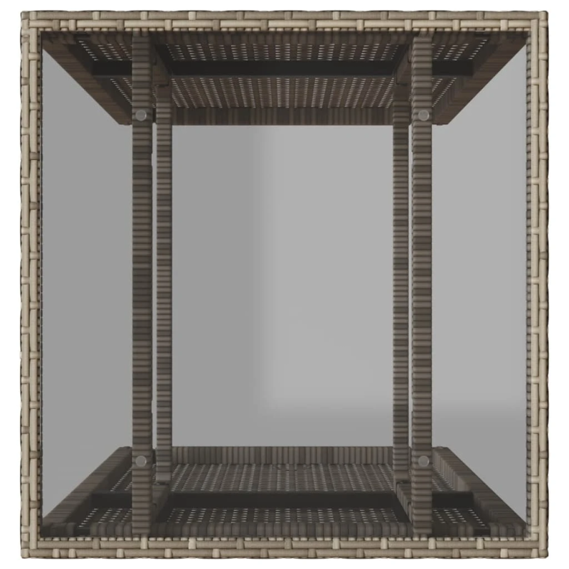 vidaXL 3-daļīgs bistro mēbeļu komplekts, matrači,pelēka PE rotangpalma