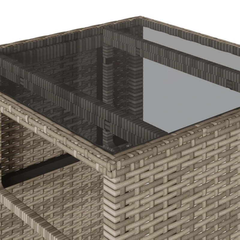 vidaXL 3-daļīgs bistro mēbeļu komplekts, matrači, bēša PE rotangpalma