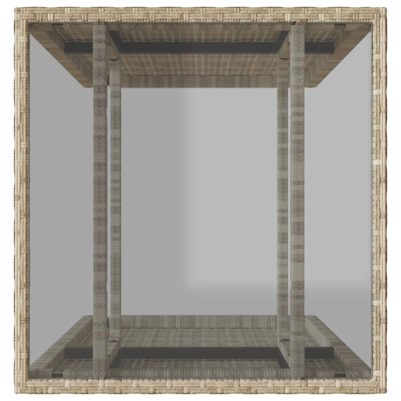 vidaXL 3-daļīgs bistro mēbeļu komplekts, matrači,pelēka PE rotangpalma