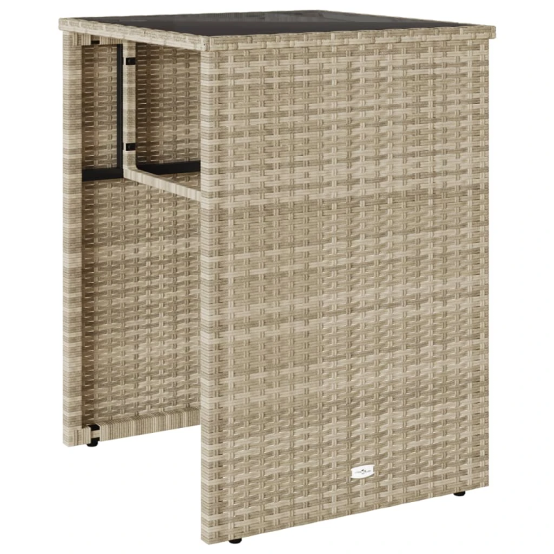 vidaXL 3-daļīgs bistro mēbeļu komplekts, matrači,pelēka PE rotangpalma