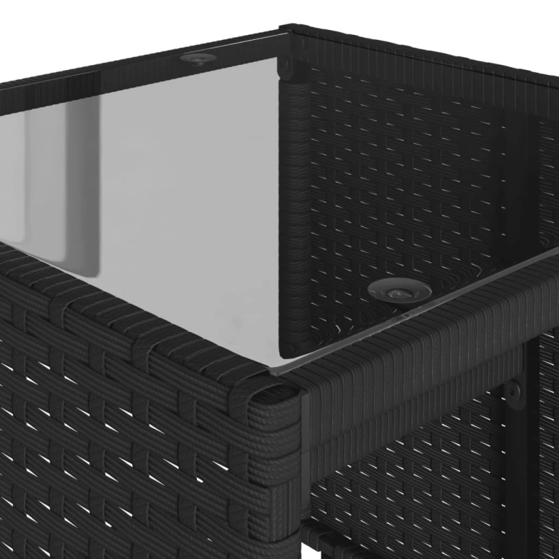 vidaXL 4-daļīgs dārza dīvāna komplekts ar matračiem, PE rotangpalma