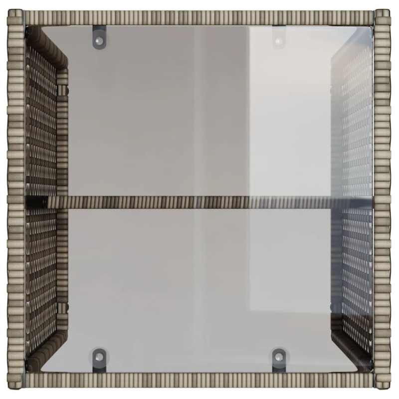 vidaXL 4-daļīgs dārza dīvāna komplekts ar matračiem, pelēks PE pinums