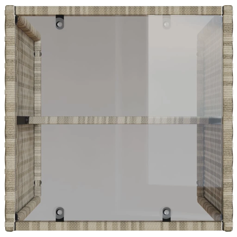 vidaXL 4-daļīgs dārza dīvānu komplekts,matrači, gaiši pelēka PE pinums