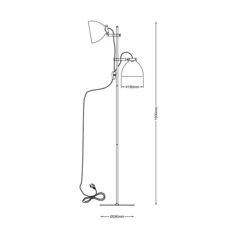 Stāvlampa double 2021399 150cm 2xg9 bal
