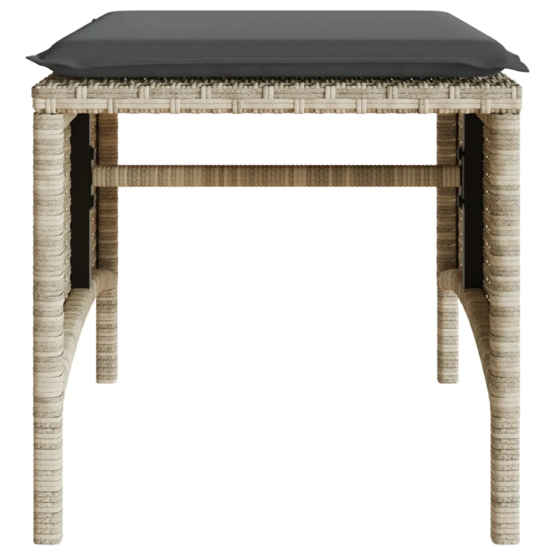 vidaXL divvietīgs dārza dīvāns ar galdu un krēsliem, pelēks, PE