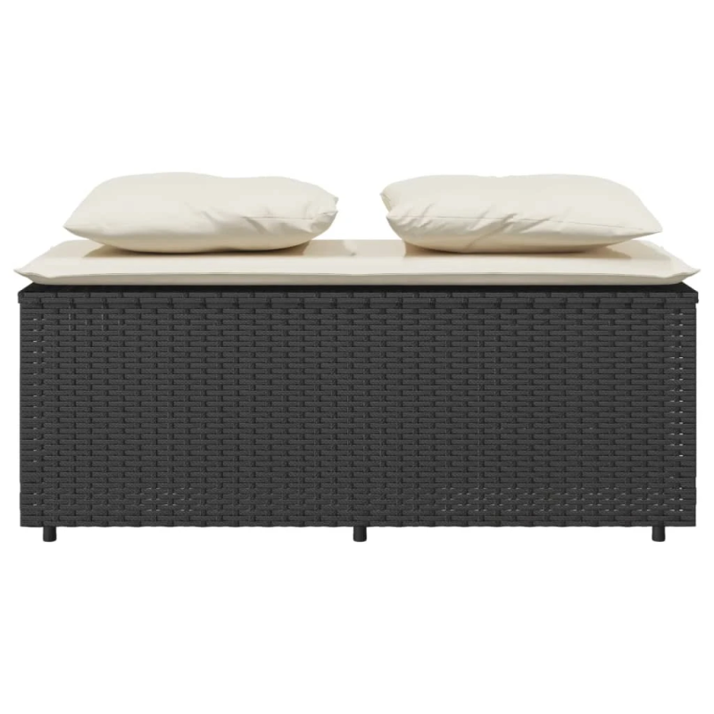 vidaXL 3-daļīgs dārza mēbeļu komplekts, matrači, PE rotangpalma