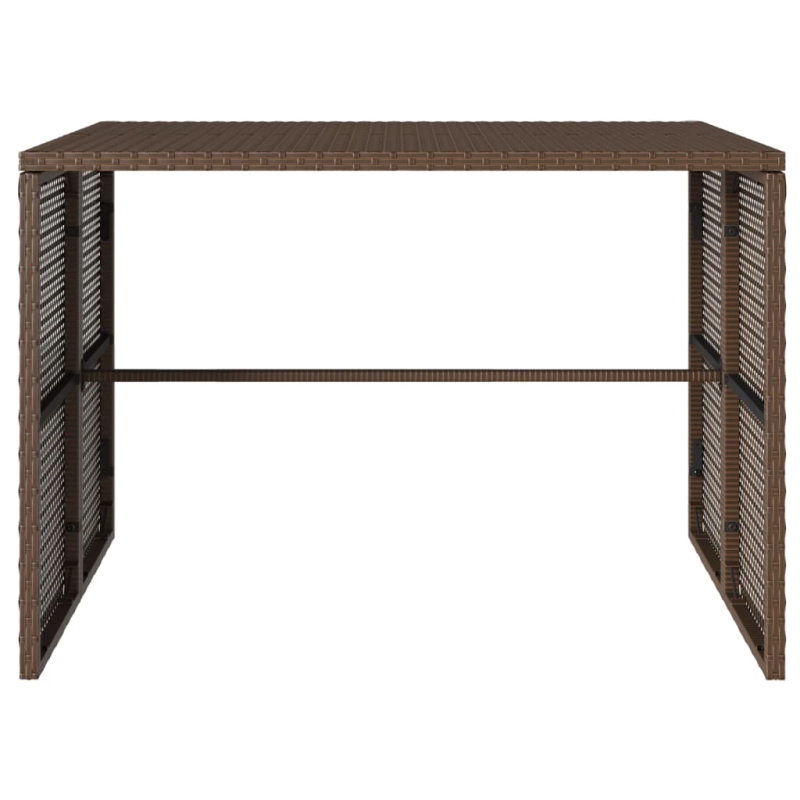 vidaXL 3-daļīgs dārza mēbeļu komplekts, matrači, brūna PE rotangpalma