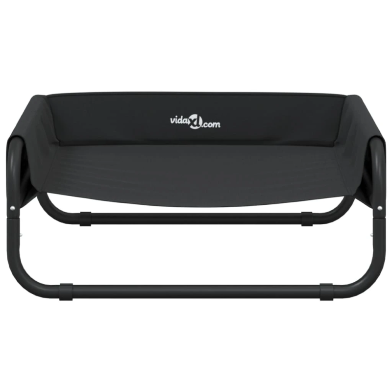 vidaXL augstā suņu gulta, pelēka, Oksforda audums un tērauds