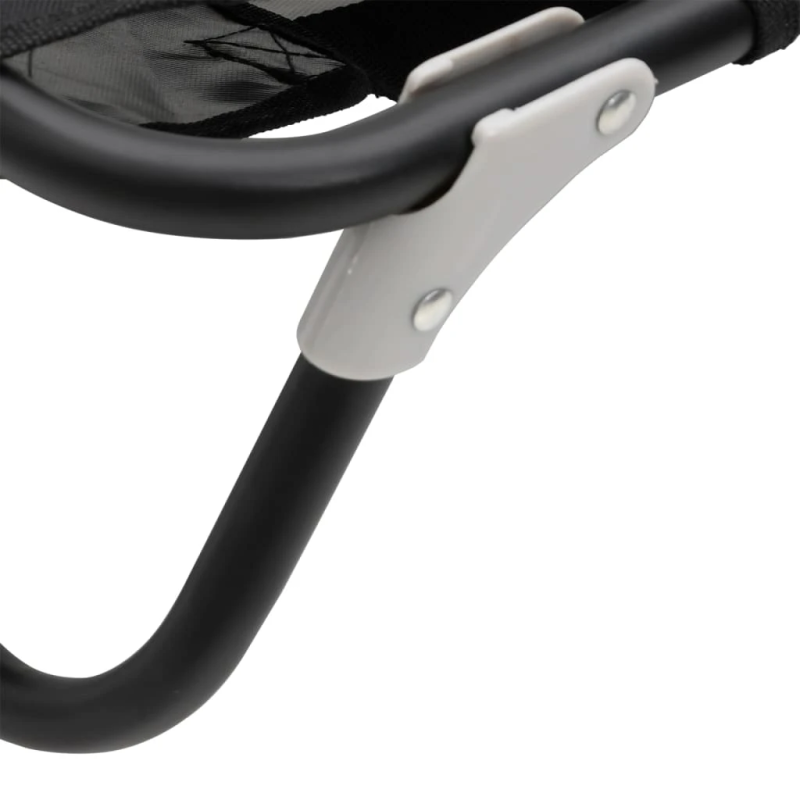 vidaXL suņu gulta, salokāma, pelēka, Oksfordas audums un tērauds