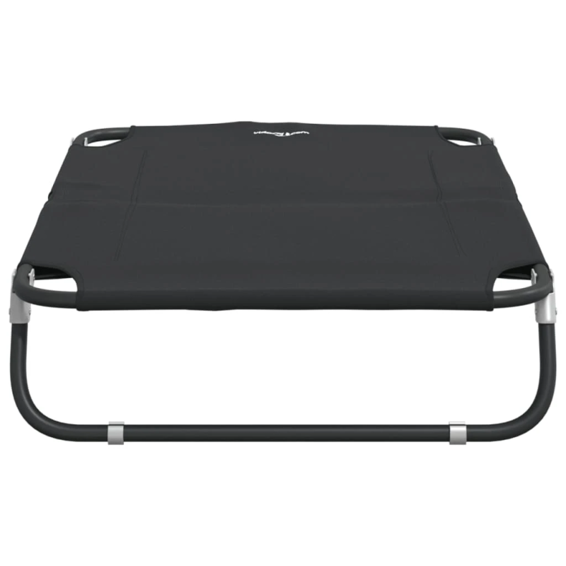 vidaXL suņu gulta, salokāma, pelēka, Oksfordas audums un tērauds