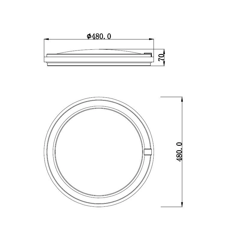 Griestu led gaism b2362-1-r 48cm 45w dim