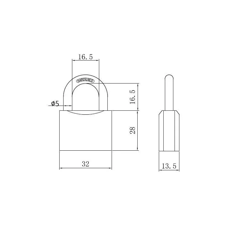 Накладной замок Okko HG330, серый цв., 50 мм