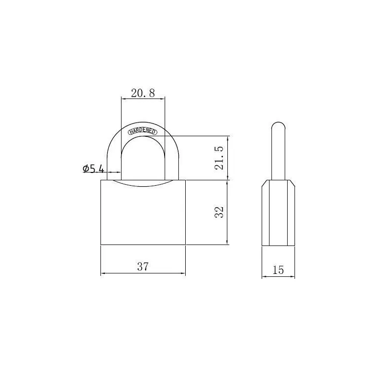 Накладной замок Okko HG340, серый цв., 60 мм