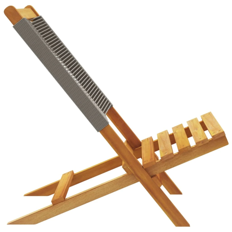 vidaXL dārza krēsli, 2 gab., akācijas koks, pelēks, polipropilēns