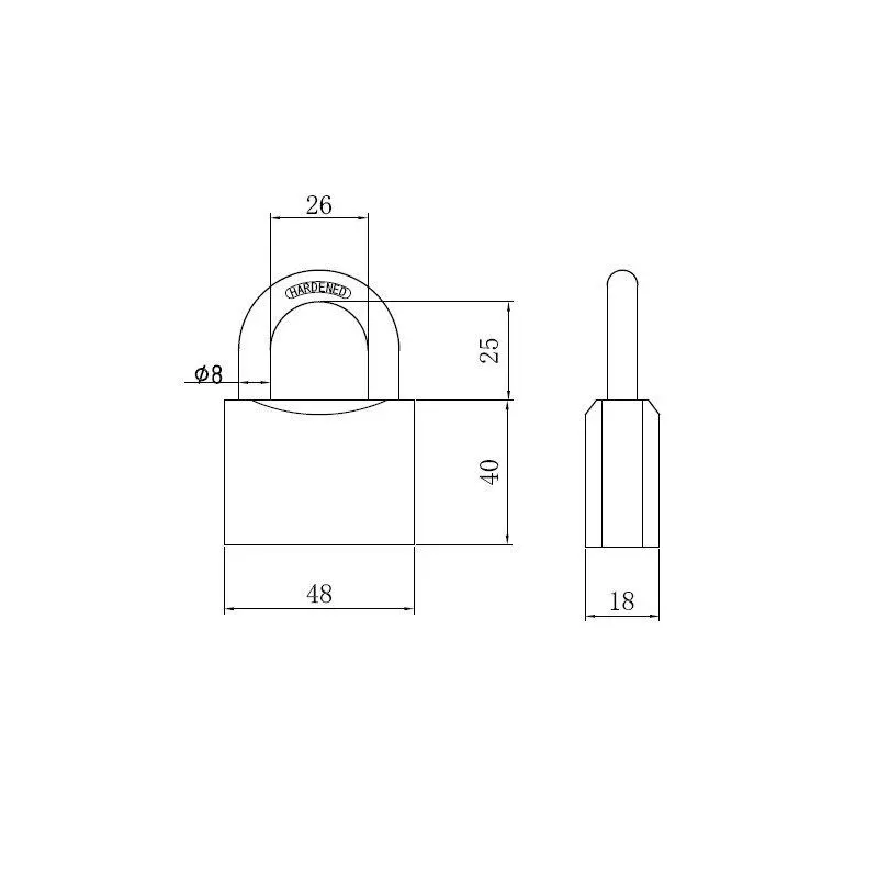 Накладной замок Okko HG350, серый цв., 70 мм
