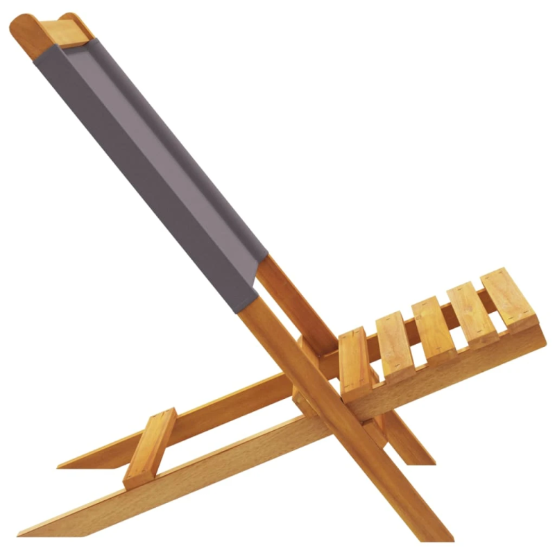 vidaXL dārza krēsli, 2gab., antracītpelēki, akācijas masīvkoks, audums