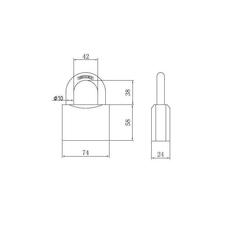 Piekaramā atslēga pelēka 75 mm HG375