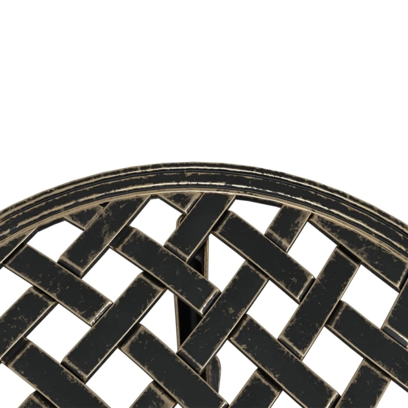 vidaXL dārza galds, bronzas krāsa, DIA48x53 cm, liets alumīnijs