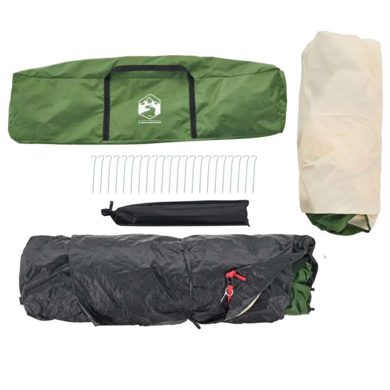 vidaXL ģimenes telts ar lieveni , 9 personām, zaļa