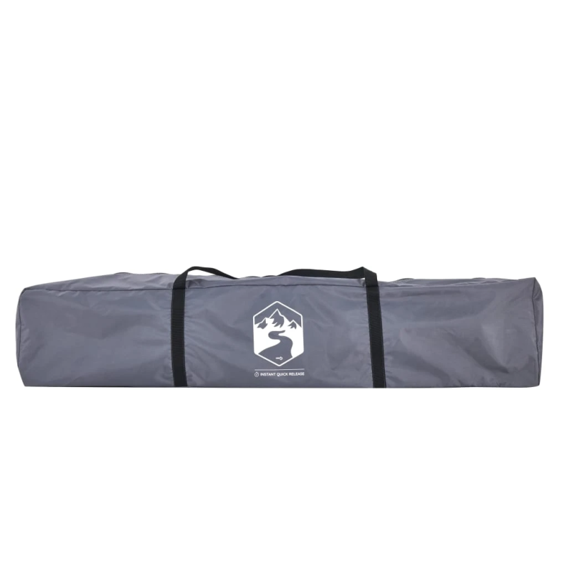 vidaXL kempinga telts 3 personām, kupola forma, pelēka, oranža