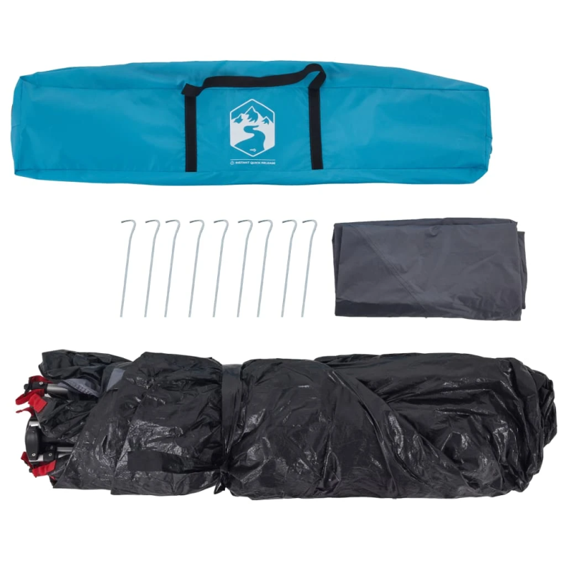 vidaXL kempinga telts 4 personām, kupola forma, zils