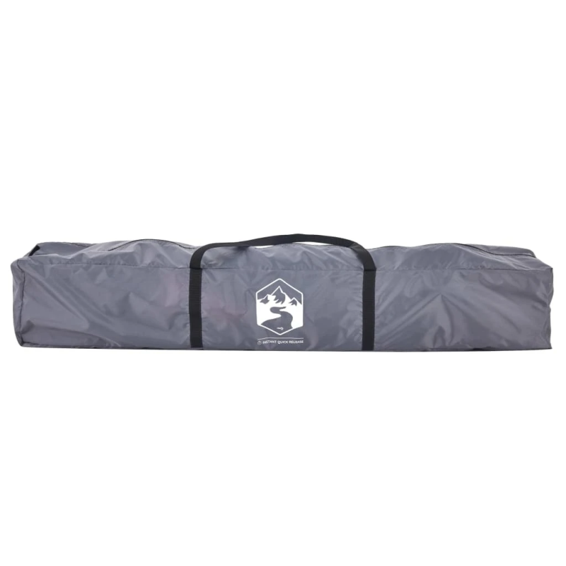 vidaXL kempinga telts 4 personām, kupola forma, pelēka, oranža