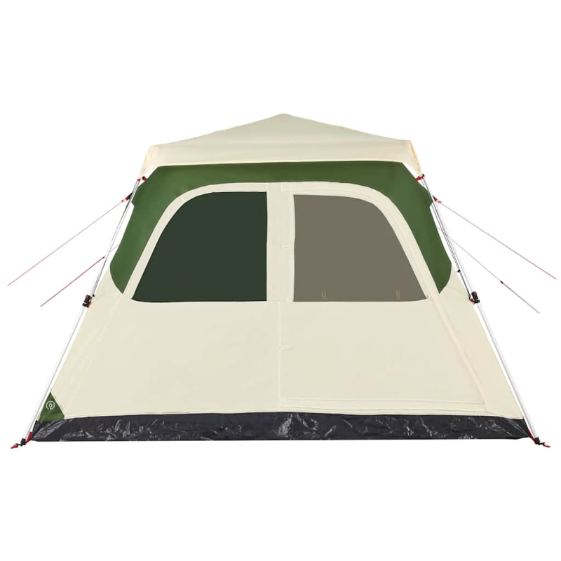 vidaXL ģimenes kempinga telts 6 personām, kupola forma, zaļa