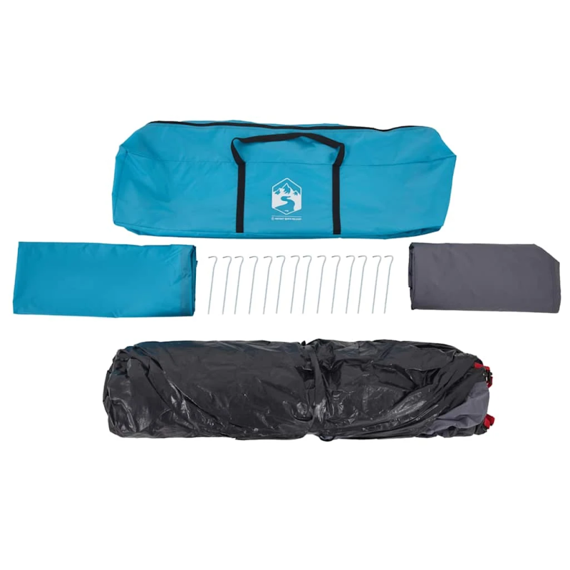 vidaXL ģimenes kempinga telts 8 personām, kupola forma, zila