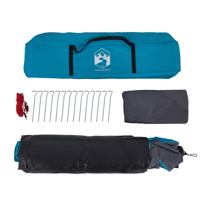 vidaXL kempinga telts 4 personām, kupola forma, zils