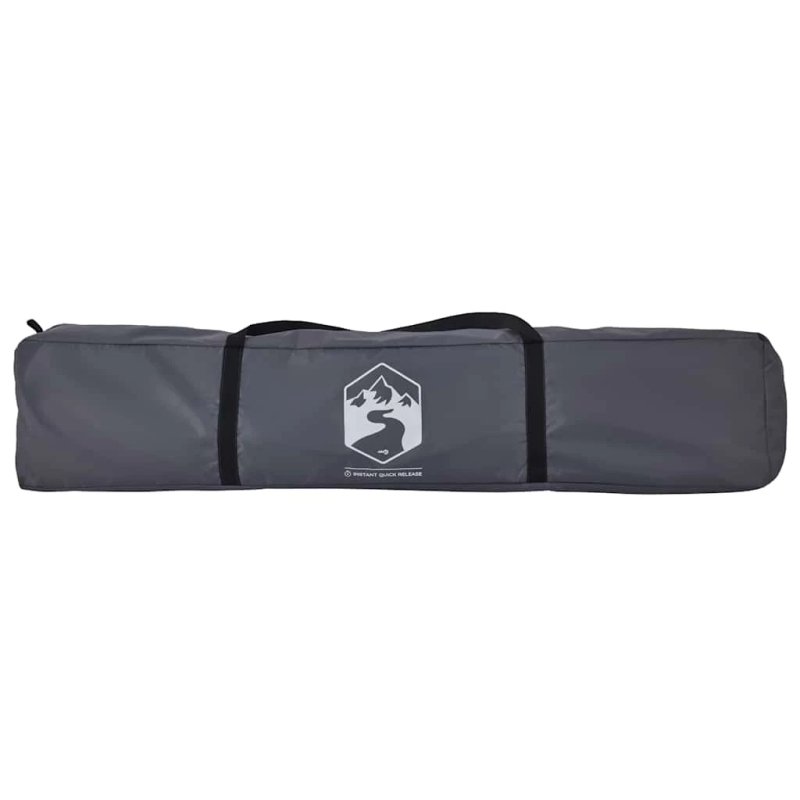 vidaXL kempinga telts 4 personām, kupola forma, pelēka, oranža