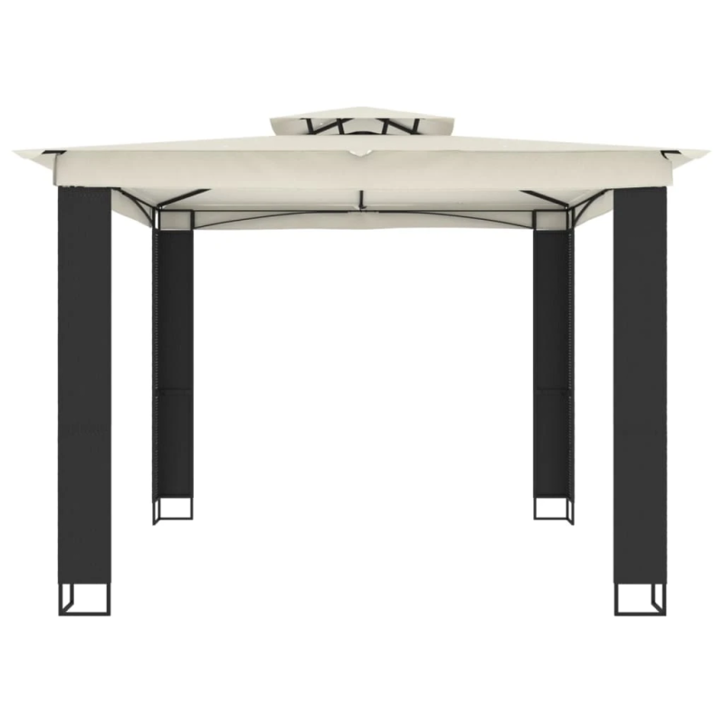 vidaXL nojume ar dubultu jumtu, krēmkrāsas, 2,94x2,94 m, tērauds