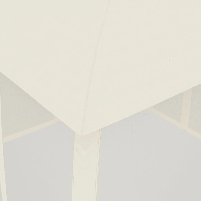 vidaXL dārza nojume, dubults jumts, sienas, 2,93x2,93 m, tērauds, bēša