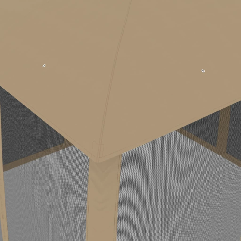 vidaXL dārza nojume, dubults jumts, sienas, 2,93x2,93 m, tērauds