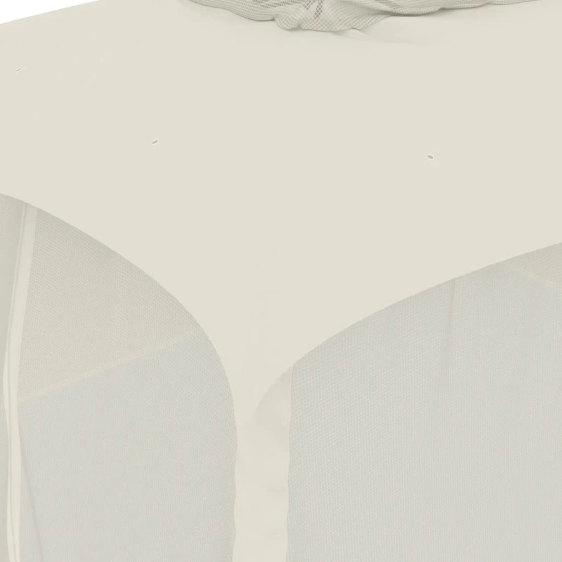 vidaXL dārza nojume, dubults jumts, sienas, 3,93x2,93 m, tērauds, bēša