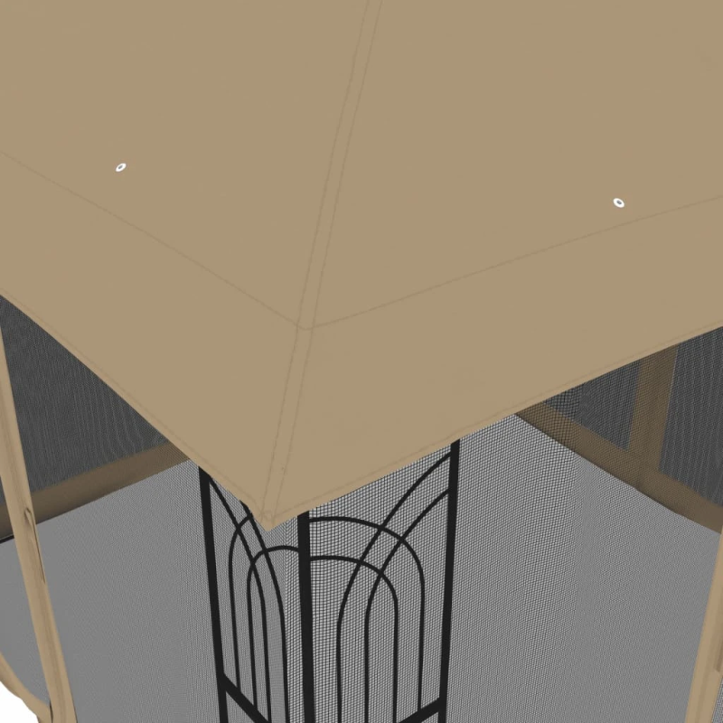 vidaXL dārza nojume, dubults jumts, sienas, 2,94x2,94 m, tērauds