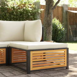 vidaXL dārza soliņš ar spilvenu, 68x68x30 cm, akācijas masīvkoks