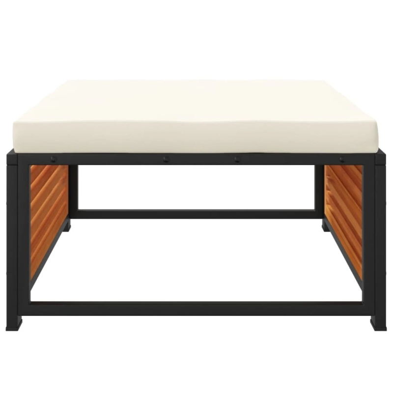 vidaXL dārza soliņš ar spilvenu, 68x68x30 cm, akācijas masīvkoks