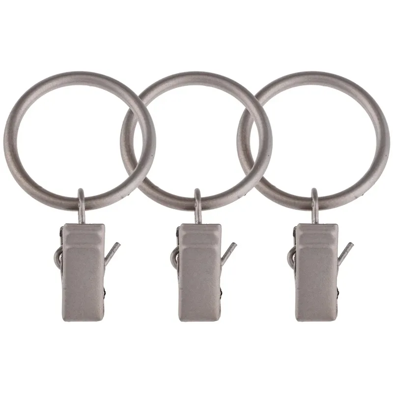 Кольца с клипсами Domoletti 90290022, 1.9 см, хромовый цв., 10 шт.
