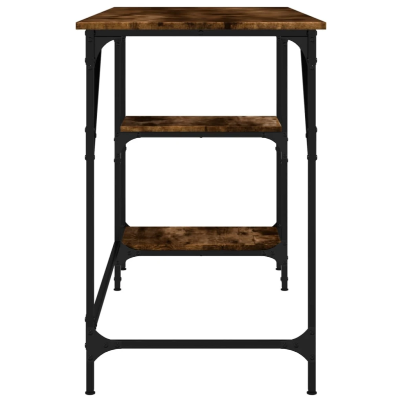 vidaXL rakstāmgalds, 120x50x75 cm, metāls, inženierijas koks, ozolkoka