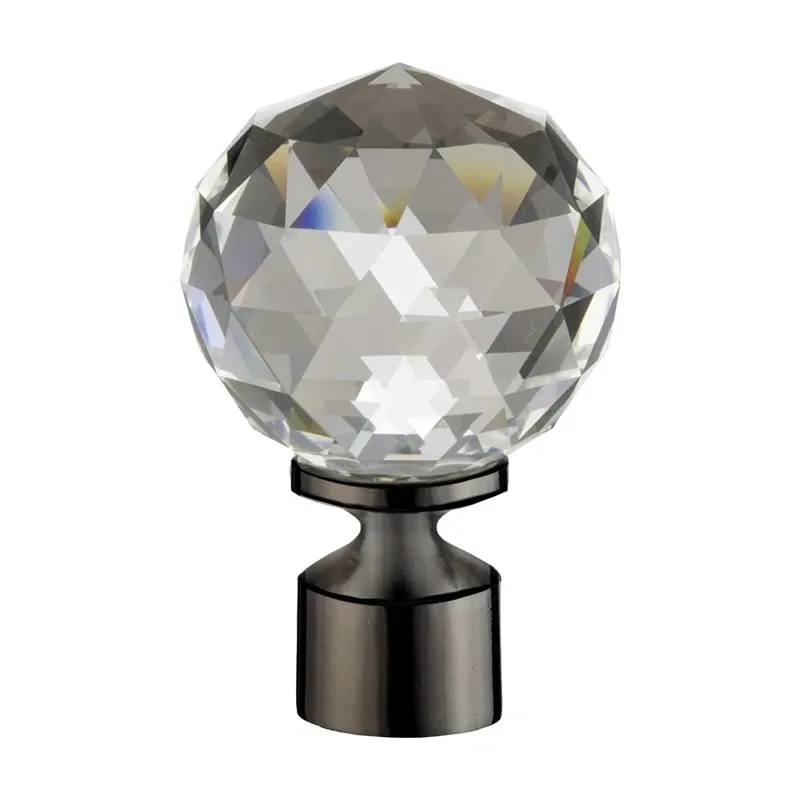 Karnīzes gals Domoletti Crystal Kula, DIA 19 mm, titāna