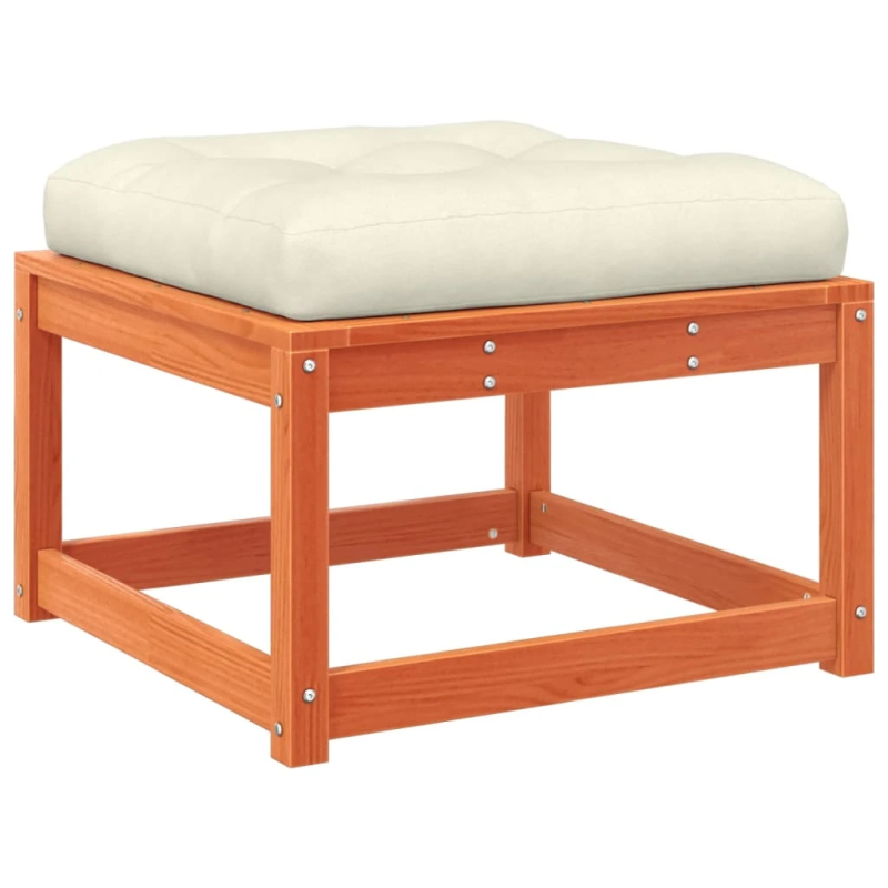 vidaXL 7-daļīgs dārza atpūtas mēbeļu komplekts, brūns priedes koks