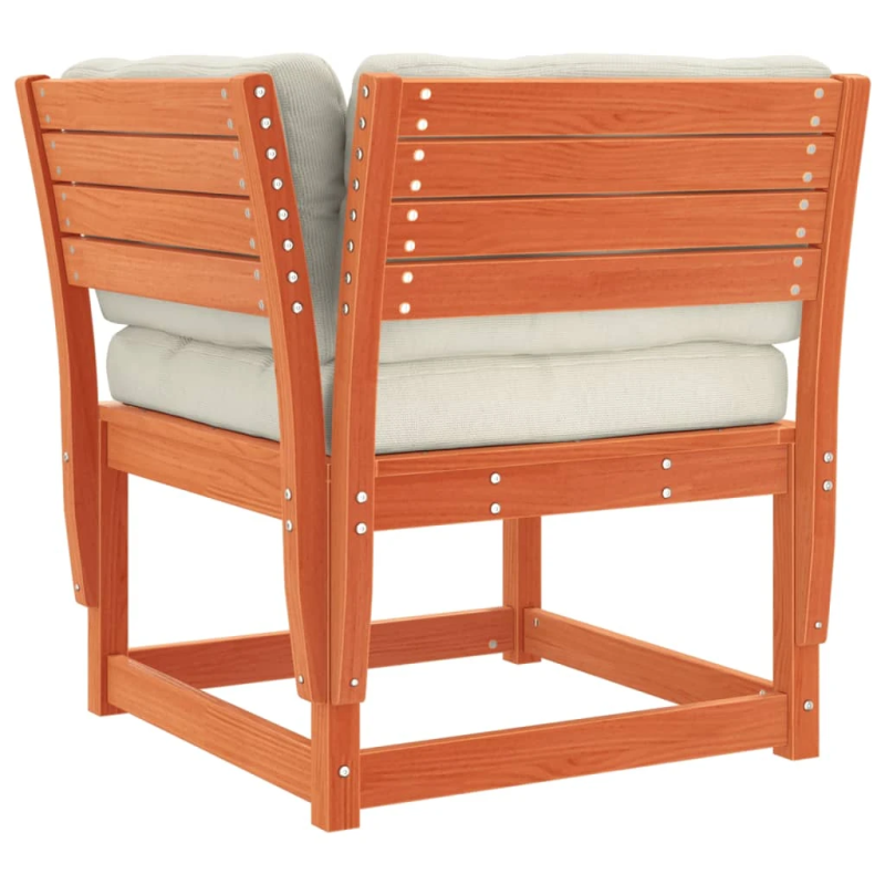 vidaXL 7-daļīgs dārza atpūtas mēbeļu komplekts, brūns priedes koks